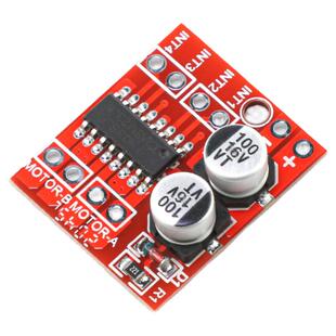 迷你L298N芯片 电机驱动模块 正反转2路 PWM 双H桥步进电机驱动板