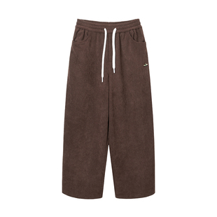 江南先生NewJNXS美式复古logo刺绣灯芯绒裤子秋冬男女加绒休闲裤