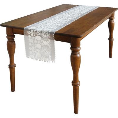 蕾丝桌旗白色刺绣MissPeony