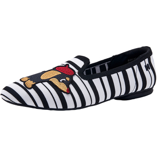 快乐玛丽休闲单鞋女2026春季新款腊肠狗飞织软底懒人一脚蹬王妃鞋