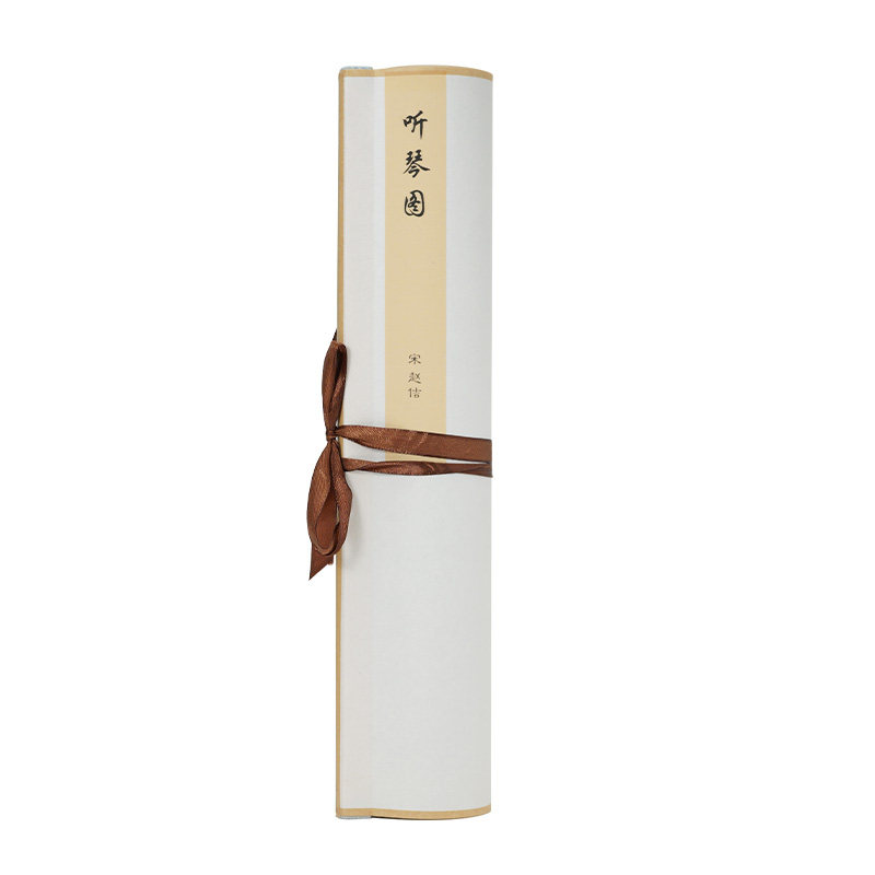 故宫听琴图小立轴手卷收藏品礼物