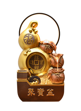 假山流水生财摆件循环水景