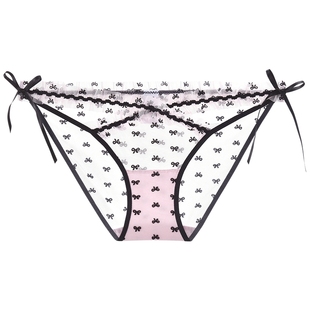 3件129|商场同款MYBODY新款内裤女复古波点浪漫蕾丝蝴蝶结三角裤