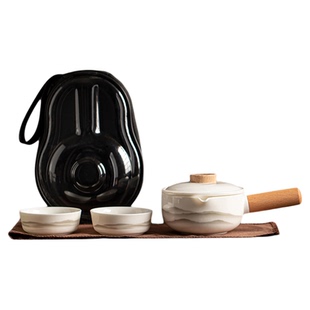 远山旅行茶具茶杯套装便携式泡茶杯一壶两杯一人饮便携茶具套装