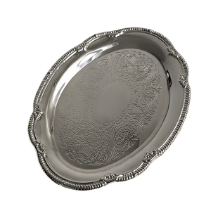 态生活ins轻奢风电镀银下午茶餐具精致高档水果甜品盘桌面收纳碟