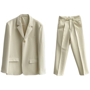 GENESISBOY 回头率满满的小众奶黄色系西装套装男