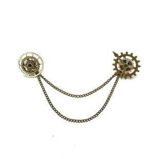 熠先生的蒸汽大陆 蒸汽朋克steampunk齿轮链条男女衬衫领针配饰