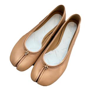 【顶版】2025春夏tabi分趾鞋女猪蹄芭蕾舞鞋真皮平底浅口单鞋子