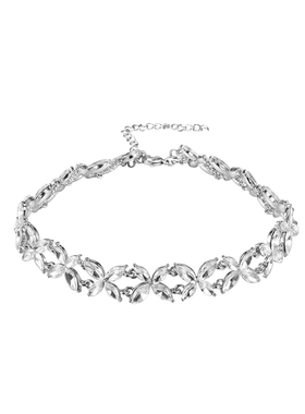 闪钻锆石锁骨链银色纯欲