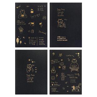 四方伙伴16K触感车线本练习作业加厚缝线本横线本子大号初中高中生专用软面抄高颜值简约100g厚软抄记事本