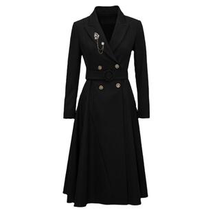 ON＆ON/安乃安2026春季新款经典百搭收腰修身A摆长款韩系风衣外套