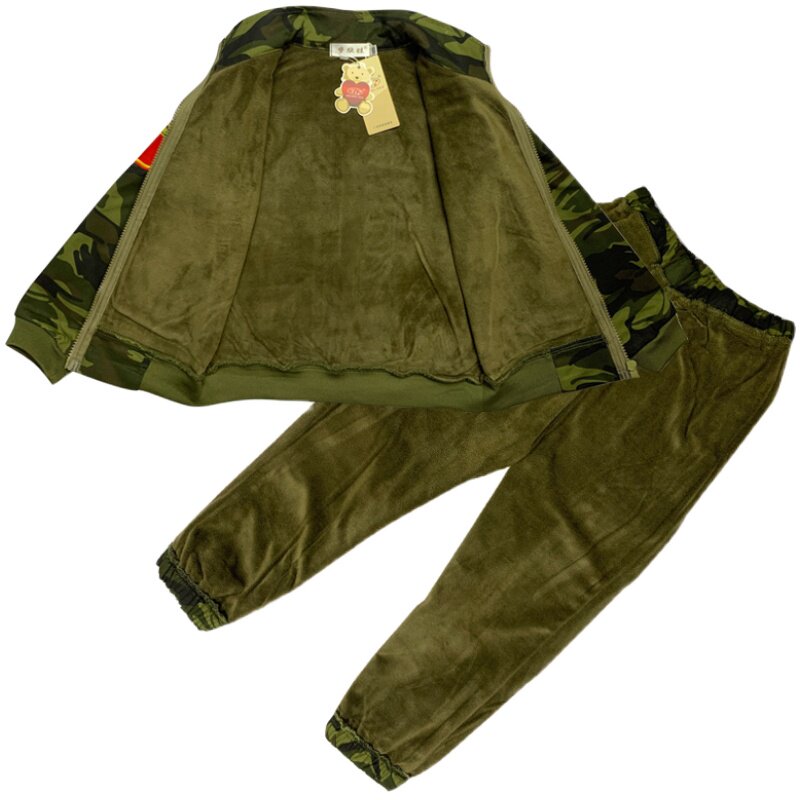 儿童迷彩服套装男童特种兵军训服装警官衣服小学生迷彩三件套纯棉