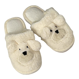 ins风可爱小熊卡通棉拖鞋女学生室内冬天保暖毛毛拖鞋情侣防滑