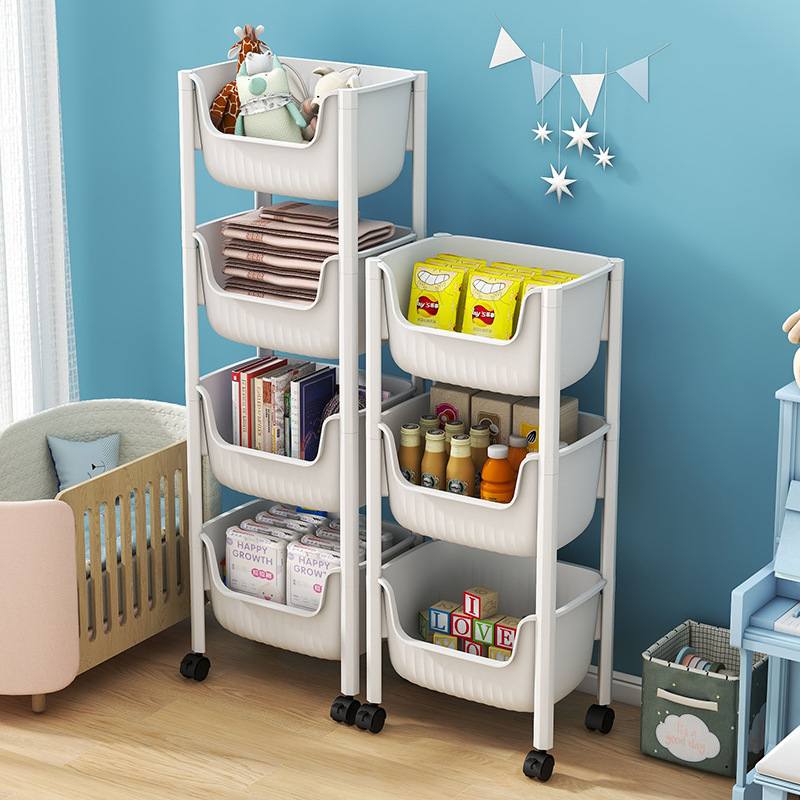 小推车置物架落地厨房浴室移动零食收纳架架物储多层床头批发卧室