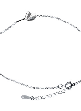 小众纯银甜美风森系树叶百搭手环