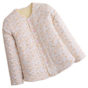 纯棉花内胆贴身小棉袄修身针织夹棉棉衣女士中厚保暖内穿棉服冬装