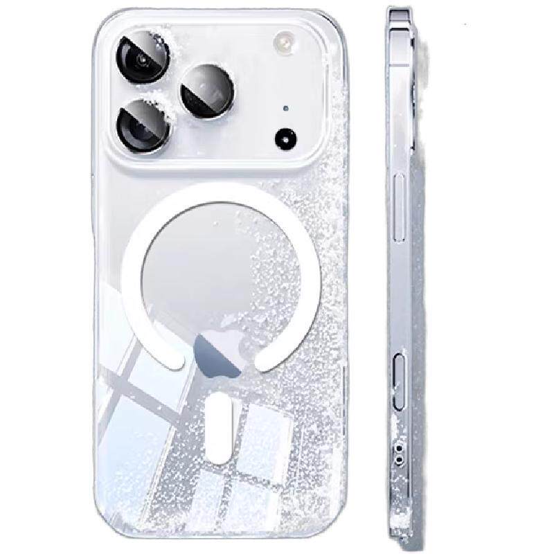 顶配冰环散热】新款磁吸铂信适用苹果17promax手机壳iPhone16pro透明15超薄防摔14全包保护套13女高级Magsafe
