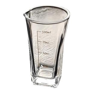 加厚玻璃白酒分酒器高级感家用带刻度酒杯打不烂的二两杯无把高档