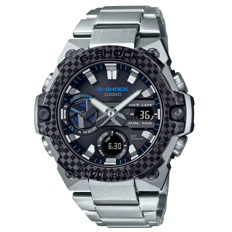 卡西欧手表G-SHOCK GST-B400XD-1A2/AD-1A4/X/BD太阳能蓝牙男腕表