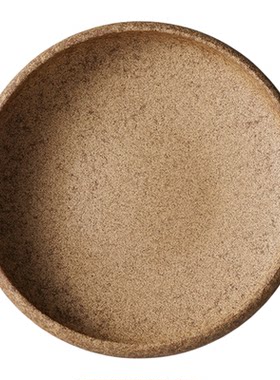 复古商用创意圆形磨砂棕碗意境菜碗沙拉碗菜盘汤盘凉菜盘西餐餐具