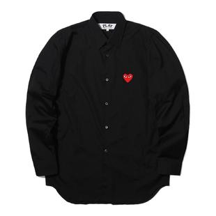 IT CDG PLAY COMME des GARÇONS川久保玲男装长袖衬衫饰爱心刺绣