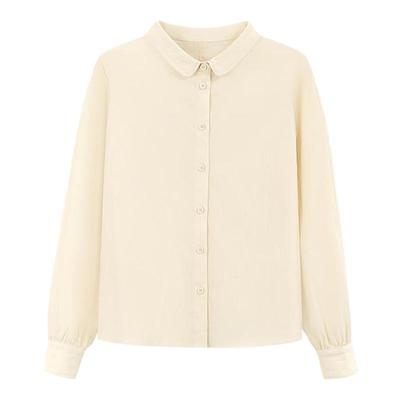 bbfer本依凡冬季复古衬衫百搭长袖衬衣文艺基础款上衣女0124