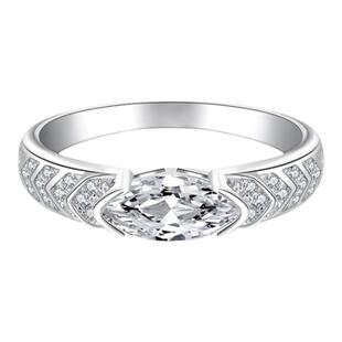 右手等待荷鲁斯之眼守护者莫桑钻戒指S925纯银轻奢感情侣对戒男女