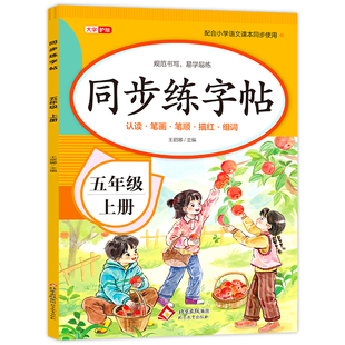2025新版 五年级上册练字帖语文同步字帖人教版小学生五上教材课文生字硬笔书法练习笔顺楷书正楷练字本写字贴5上学期每日一练部编