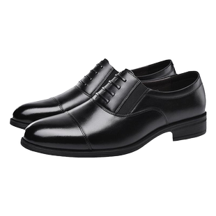 金猴三接头皮鞋男商务正装牛皮工作英伦风牛津鞋新郎结婚皮鞋