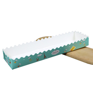 面包包装盒餐包包装袋长条形纸盒子泡芙奶昔面包西点毛毛虫包装袋