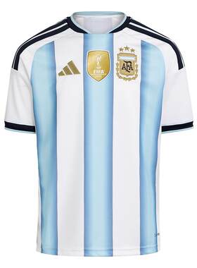 阿根廷国家队世界杯球衣 童装主场球迷版运动短袖adidas阿迪达斯