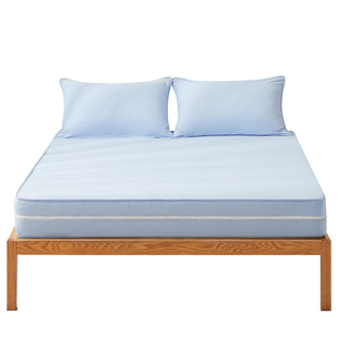 舒飘儿床笠纯棉防螨虫床垫保护罩儿童全棉床套纯色床单床笠三件套