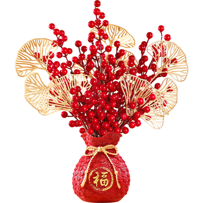春节客厅发财果桌面摆件