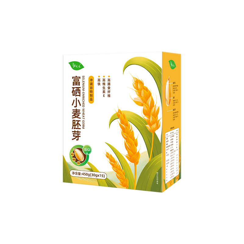 悦意【高蛋白/富硒】纯素食小麦胚芽原味即食营养代早餐健康粗粮