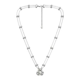 TOGGLER 法式碎花系列 蕾丝镂空碎花多层镀金项链叠戴秋冬礼物女