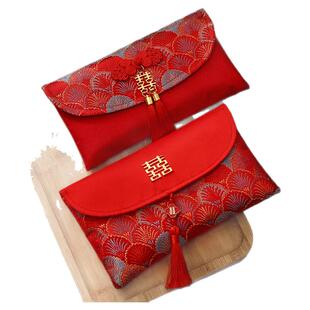 结婚布艺万元红包一对敬茶改口利是封高档回礼贺喜父母万里挑一