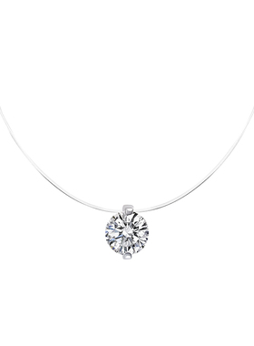 莫桑钻项链女人鱼之泪项链纯银