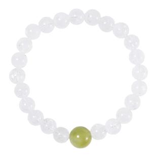 【小幸运】特价天然白水晶+海蓝宝水晶明星同款粉水晶手串手链