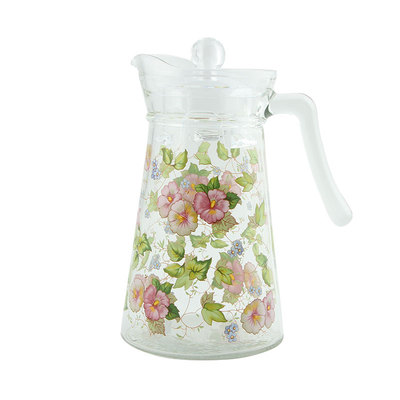 韩国高档玻璃印花水壶防炸裂两用