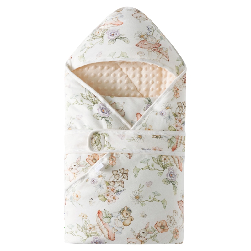 ELLEBABY婴儿秋冬季纯棉抱被