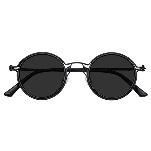 纯钛复古小圆框近视墨镜男款可配有度数高端设计感男士带太阳眼镜