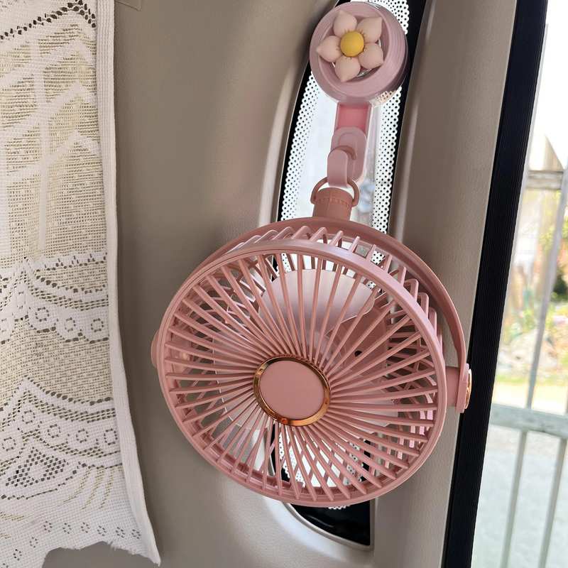 车载风扇静音三轮车USB充电大风力车门吊挂式小型便携长续航夹式