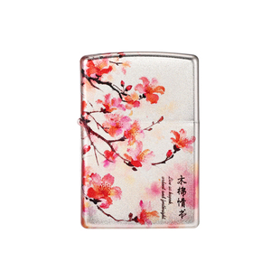 zippo打火机木棉情书官方正品煤油防风中式浪漫告白礼物送男友