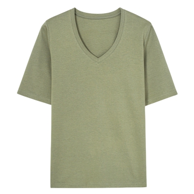 【朱珠代言】伊芙丽真丝混纺丝光基础内搭长袖短袖T恤春打底上衣