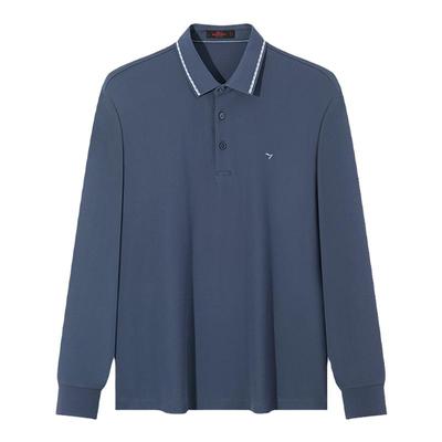 柒牌长袖polo衫男不变形领秋款