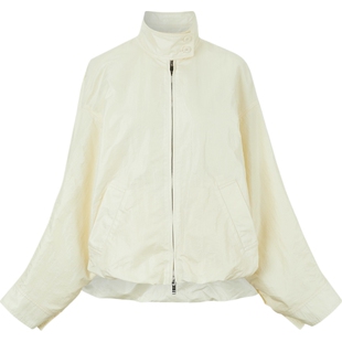 【折扣】YCH 秋冬女士飒爽软壳面料双向拉链白色外套