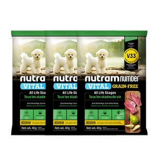 【新品U先】纽顿鸭肉梨狗粮小型犬V33比熊狗粮试吃通用成幼犬120g