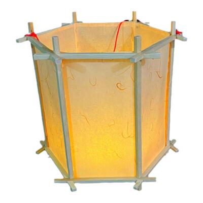 榫卯灯笼diy材料包空白手绘花灯