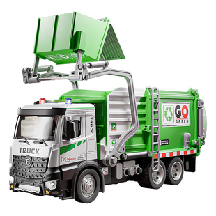 超大号电动垃圾车合金车模型儿童玩具环卫车男孩2025爆款小汽车