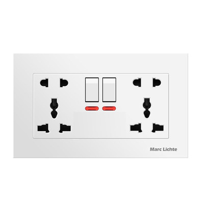 146型13A港式二开多五孔十孔插座